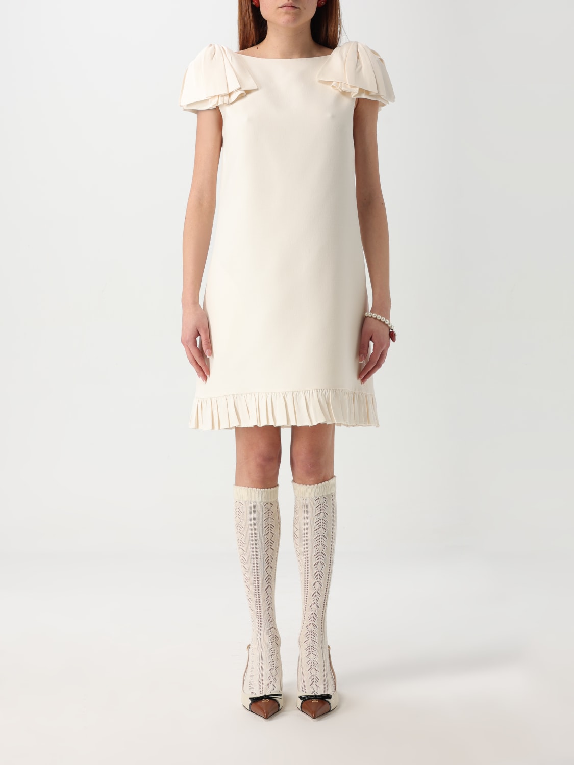 VALENTINO DRESS: Dress woman Valentino, Ivory - Img 1