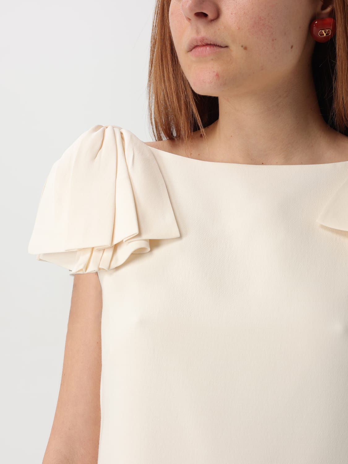 ワンピース VALENTINO IVORY WOOL BLEND DRESS Valentino Boutique Ivory Wool Dress – Anteactus