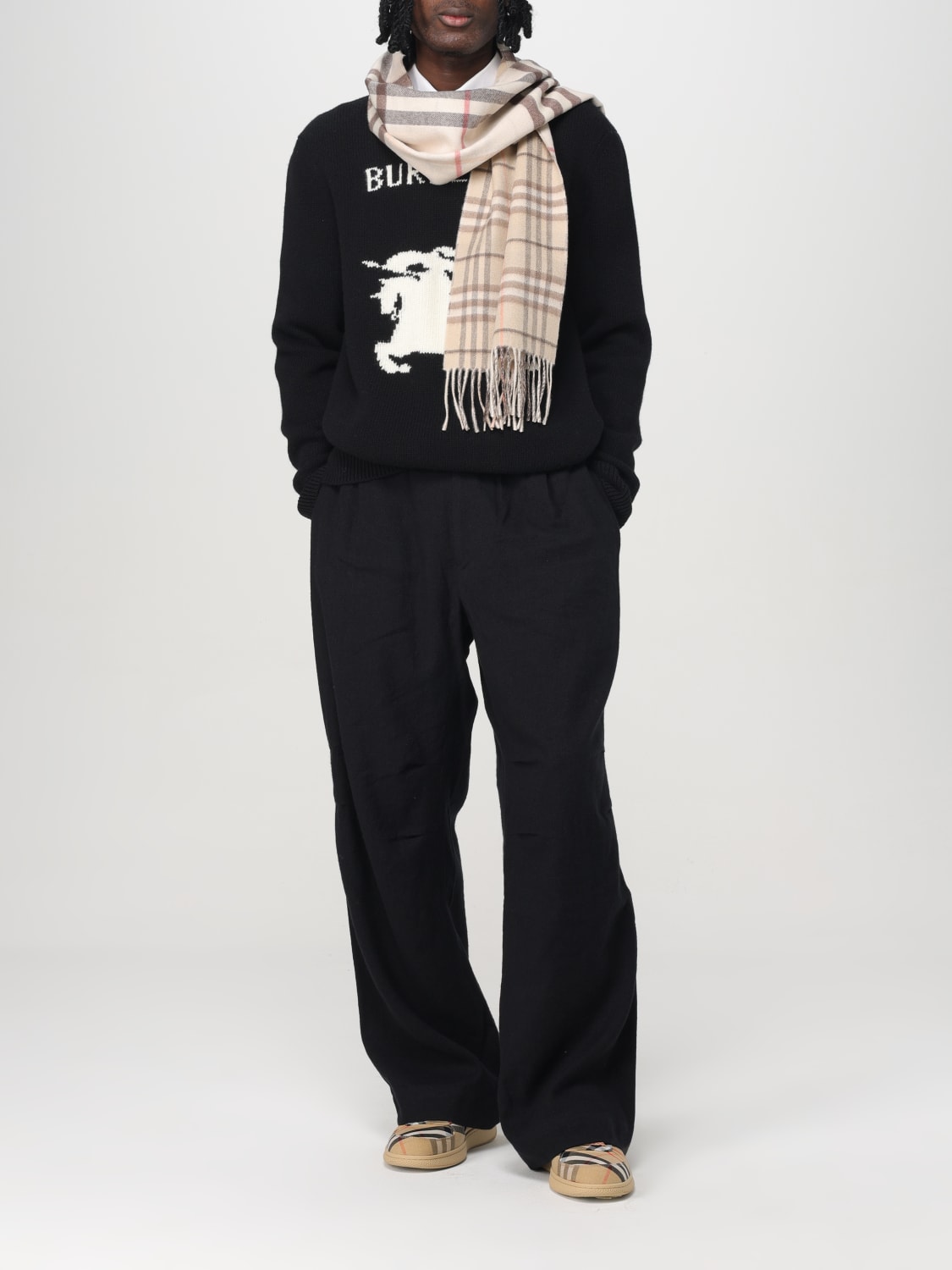 BURBERRY: Scarf men - Beige | Burberry scarf 8104978 online