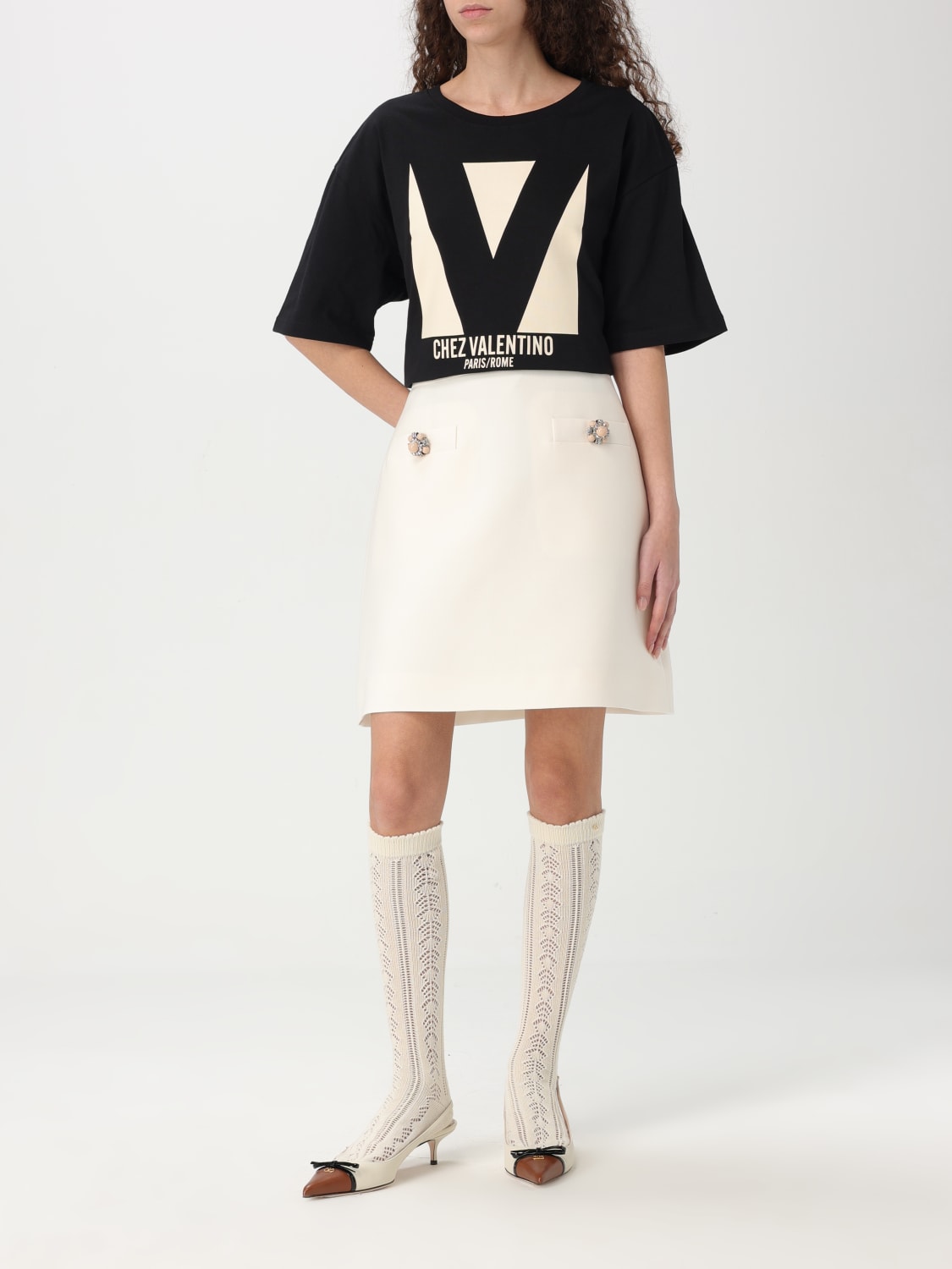VALENTINO T-SHIRT: Top woman Valentino, Black - Img 2