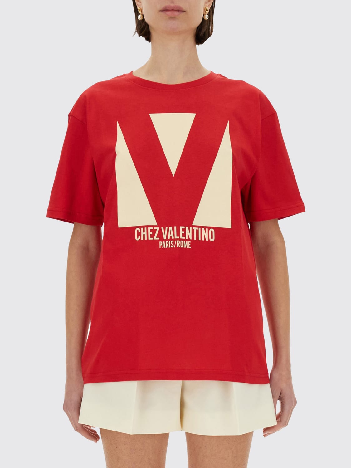 VALENTINO CAMISETA: Top mujer Valentino, Rojo - Img 1