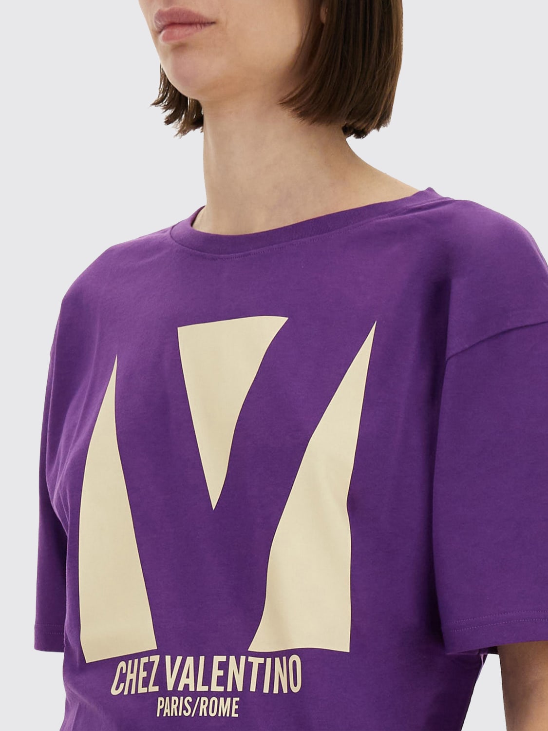 VALENTINO T-SHIRT: Top woman Valentino, Violet - Img 4