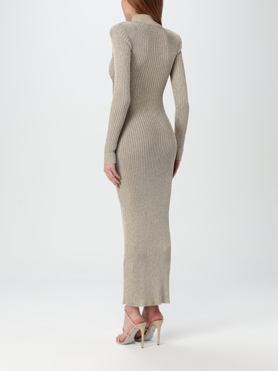 ワンピース SELF-PORTRAIT Woman Dress Gold RS25124XGD GOLD Gold-tone lurex knitted maxi dress Self Portrait - women