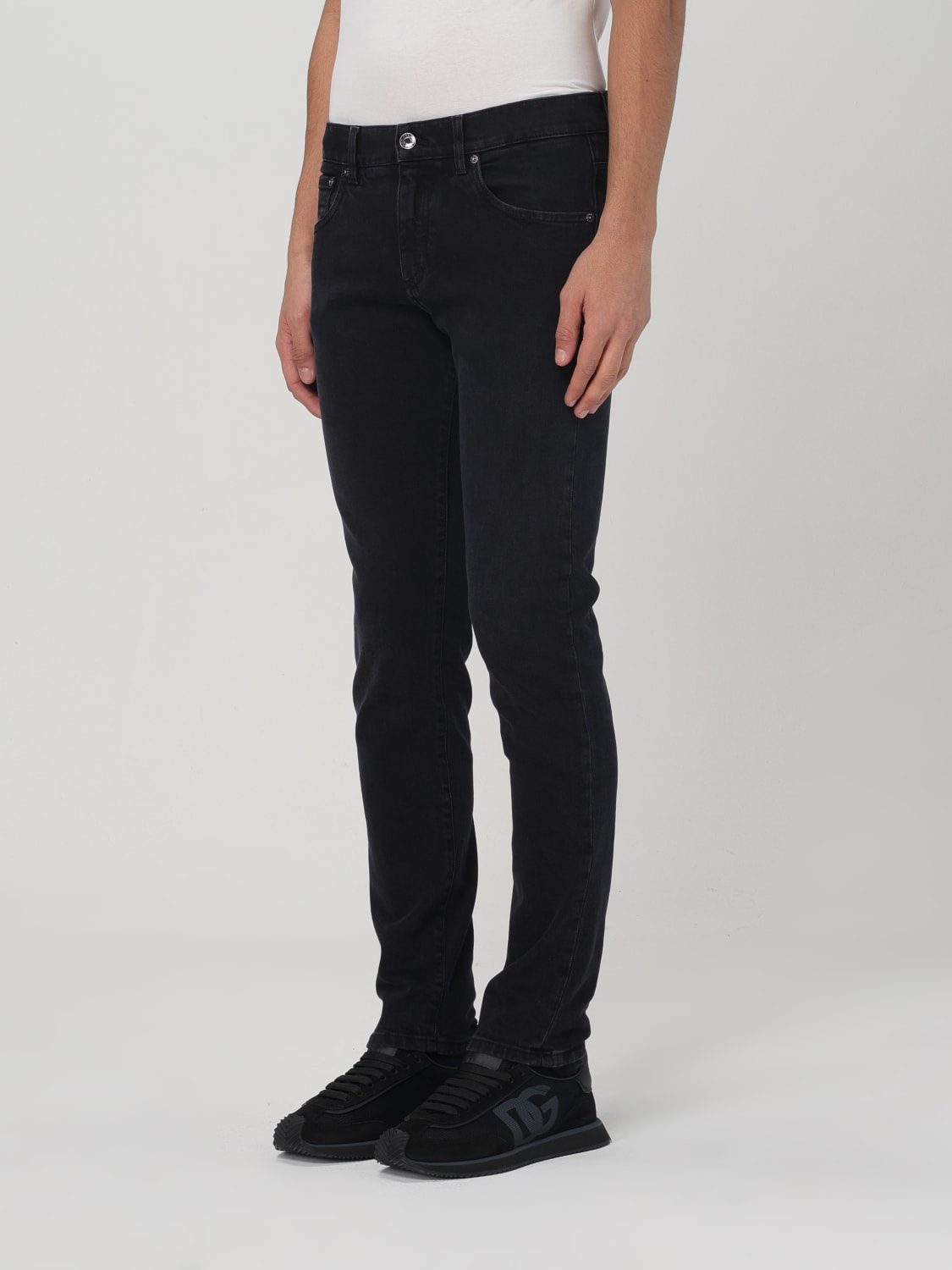 DOLCE & GABBANA JEANS: Jeans Dolce & Gabbana in denim stretch , Nero - Img 4