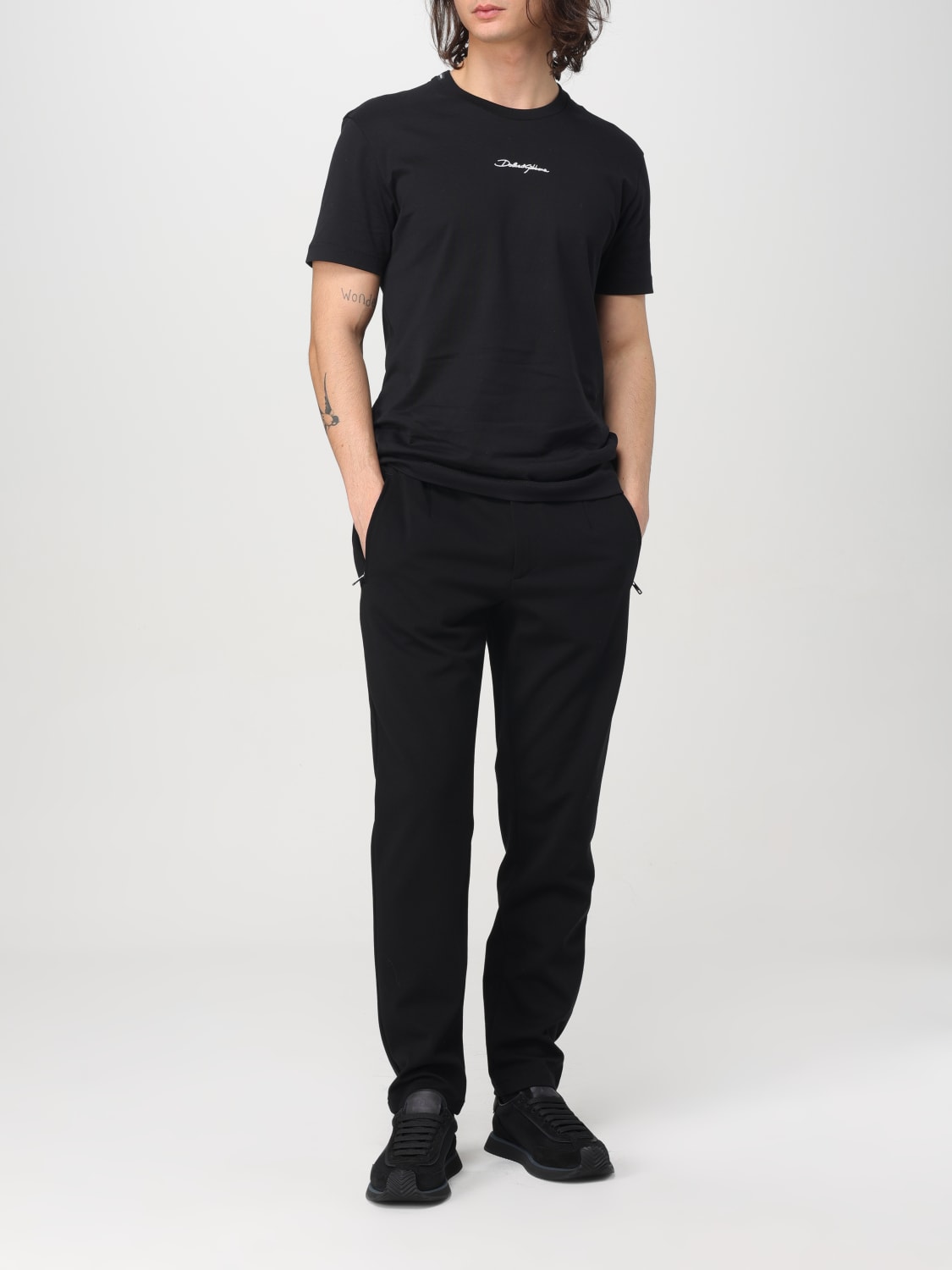 Dolce & Gabbana ブラック スラックス 44 ブラックのメンズ パンツ ストレッチウールツイル | Dolce&Gabbana®