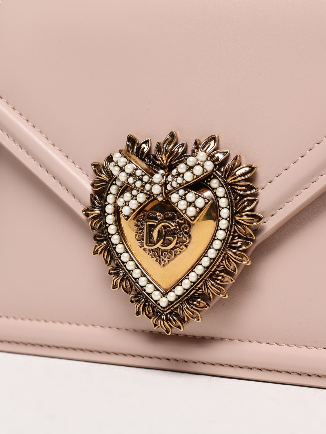 バッグ・カバンその他 DOLCE & GABBANA Woman Mini bag Blush Pink BB6711AV893 80412 Small smooth calfskin Devotion bag in Pale Pink for Women