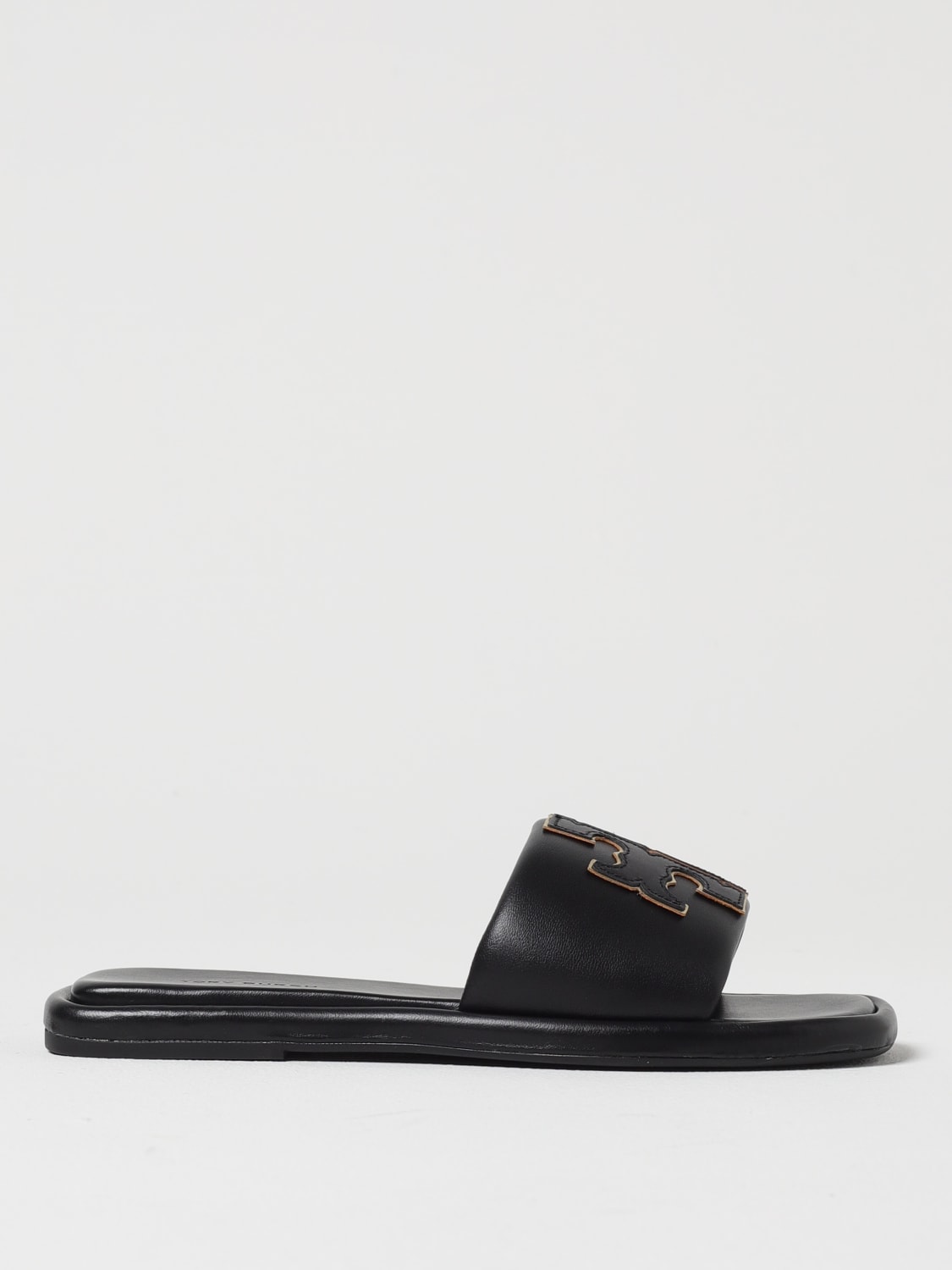 TORY BURCH SANDALI CON TACCO: Mules Double T Sport Tory Burch in pelle , Nero - Img 1