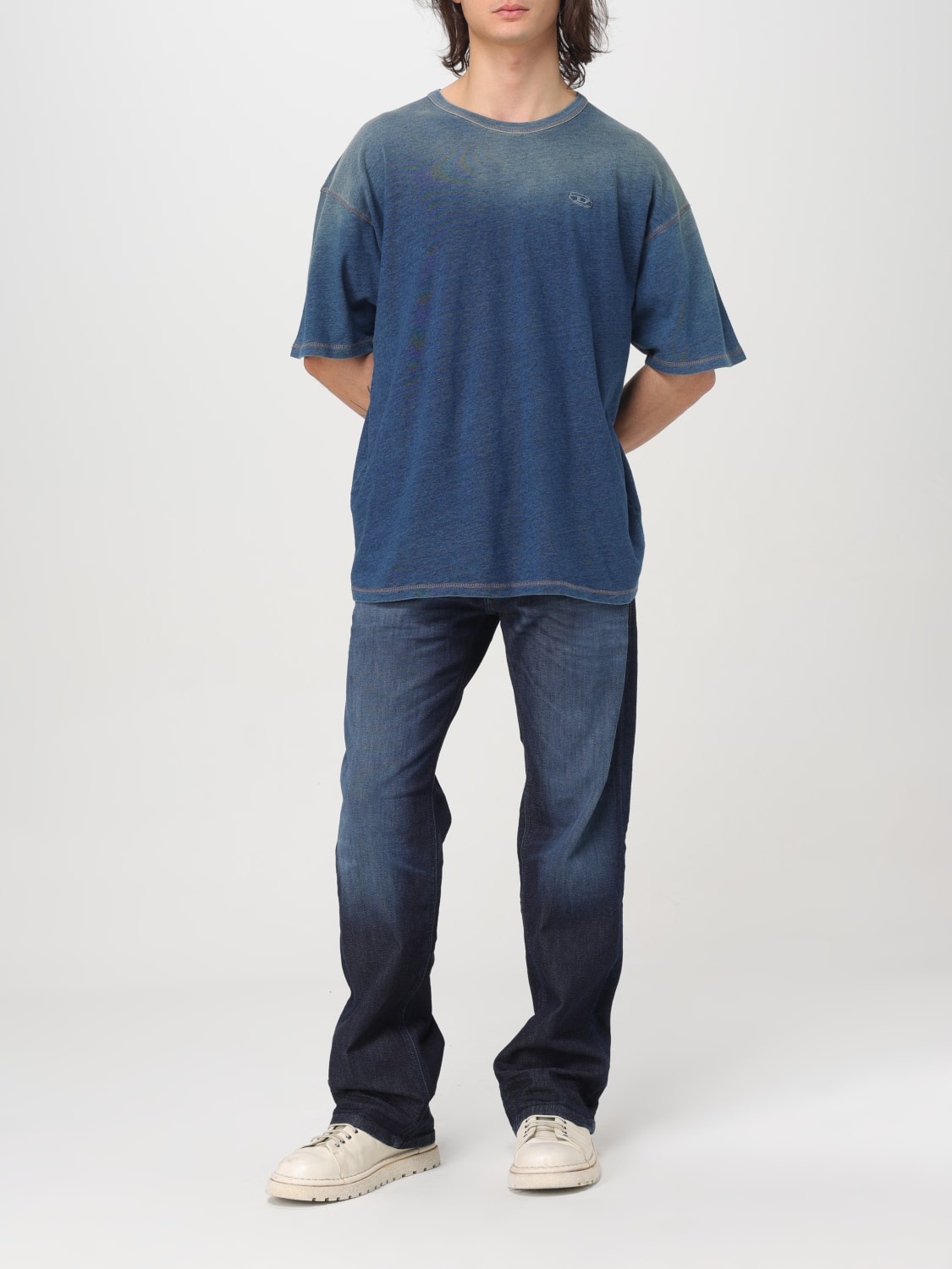 Tシャツ・カットソー DIESEL Men T Shirts A161860GIAU01 Blue DIESEL: T-shirt men - Blue | Diesel t-shirt A161860GIAU