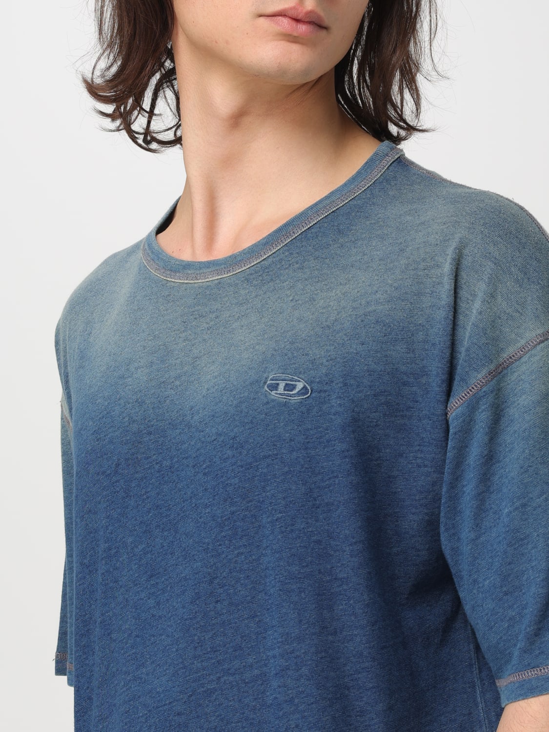 Tシャツ・カットソー DIESEL Men T Shirts A16186 0GIAU01 Blue DIESEL: T-shirt men - Blue | Diesel t-shirt A161860GIAU