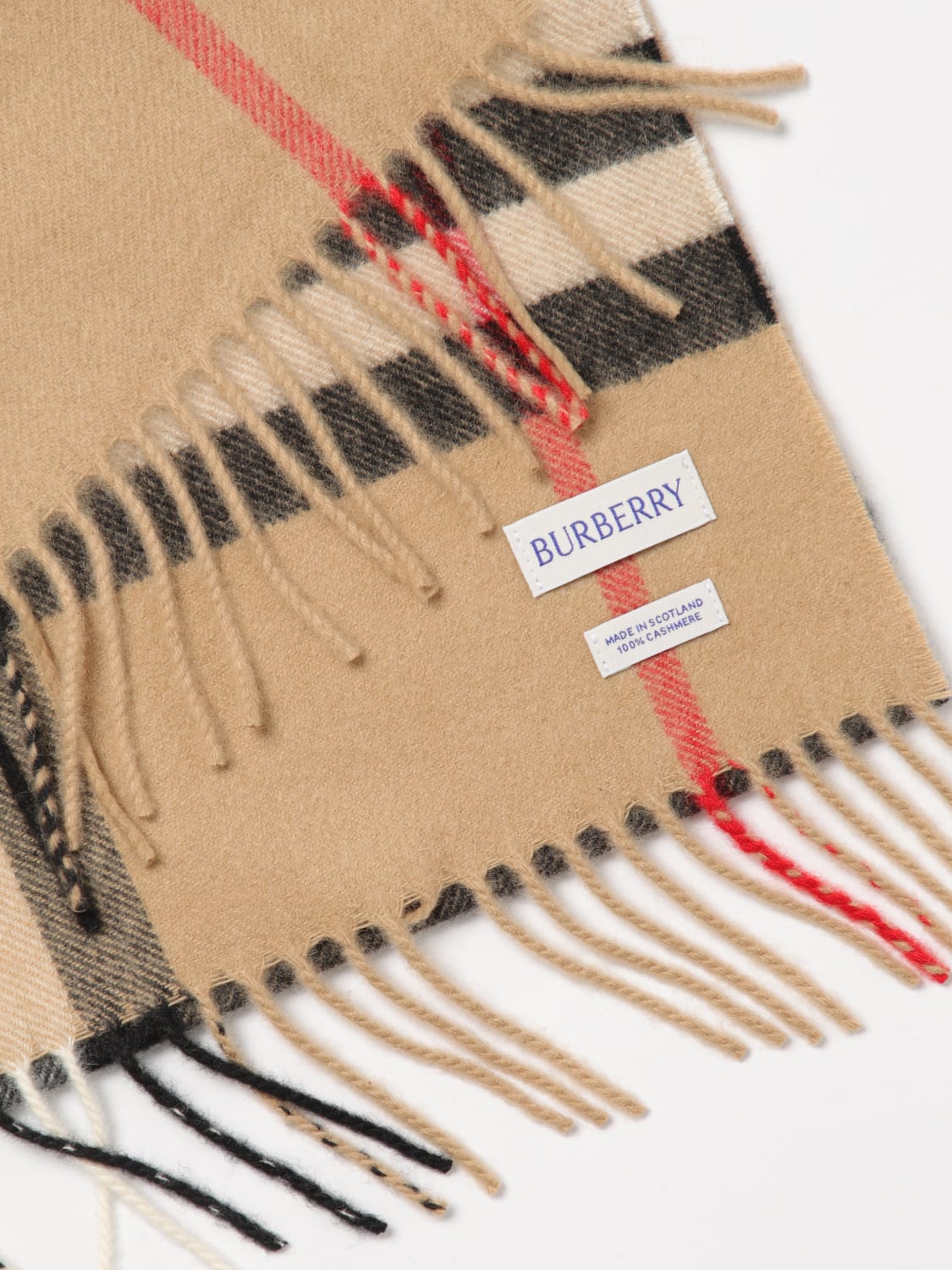 BURBERRY: Scarf woman - Beige | Burberry scarf 8076576