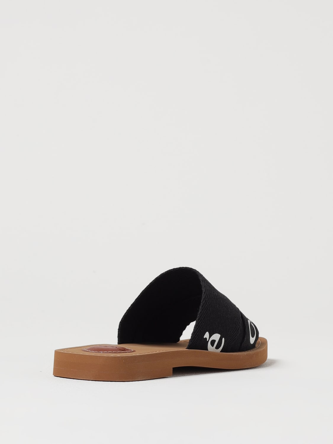 CHLOÉ: Flat sandals woman - Black | Chloé flat sandals
