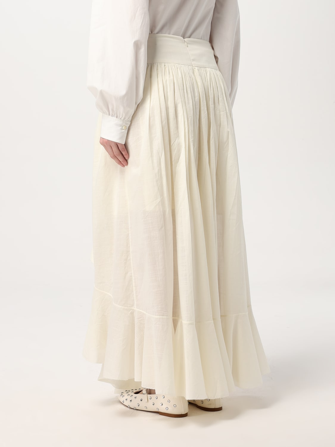 ZIMMERMANN GONNA: Gonna Zimmermann in cotone, Bianco - Img 2