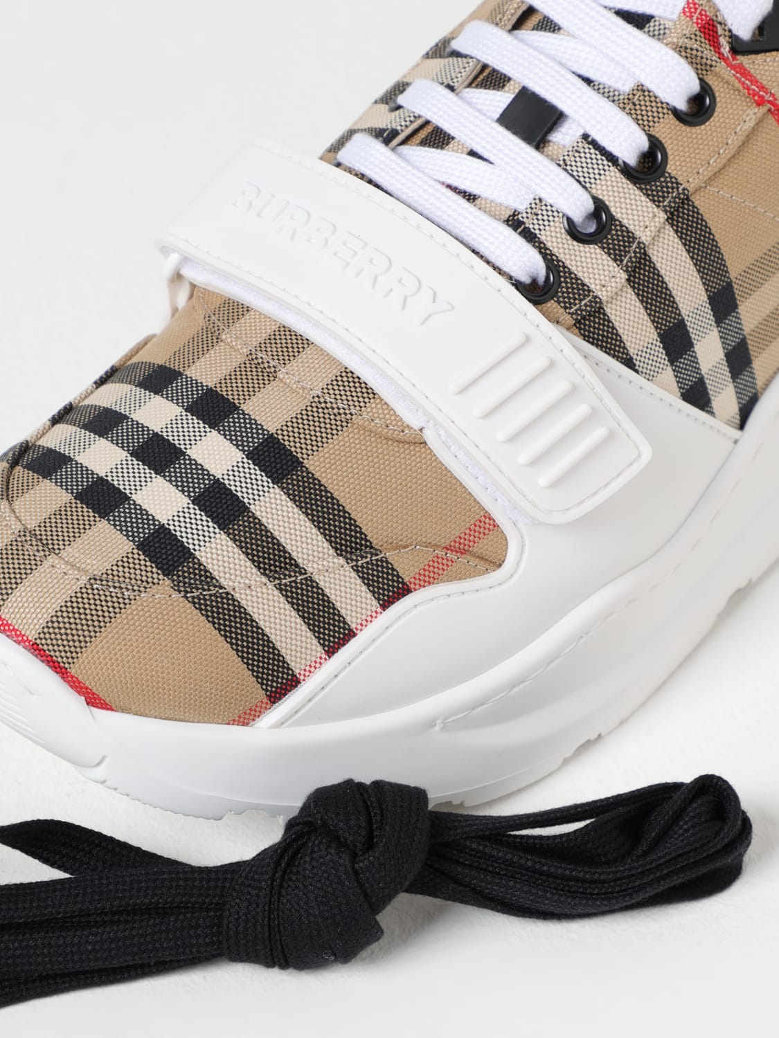 スニーカー BURBERRY Men Sneakers Beige 8048577 Burberry Vintage check cotton blend sneakers - Dark Beige