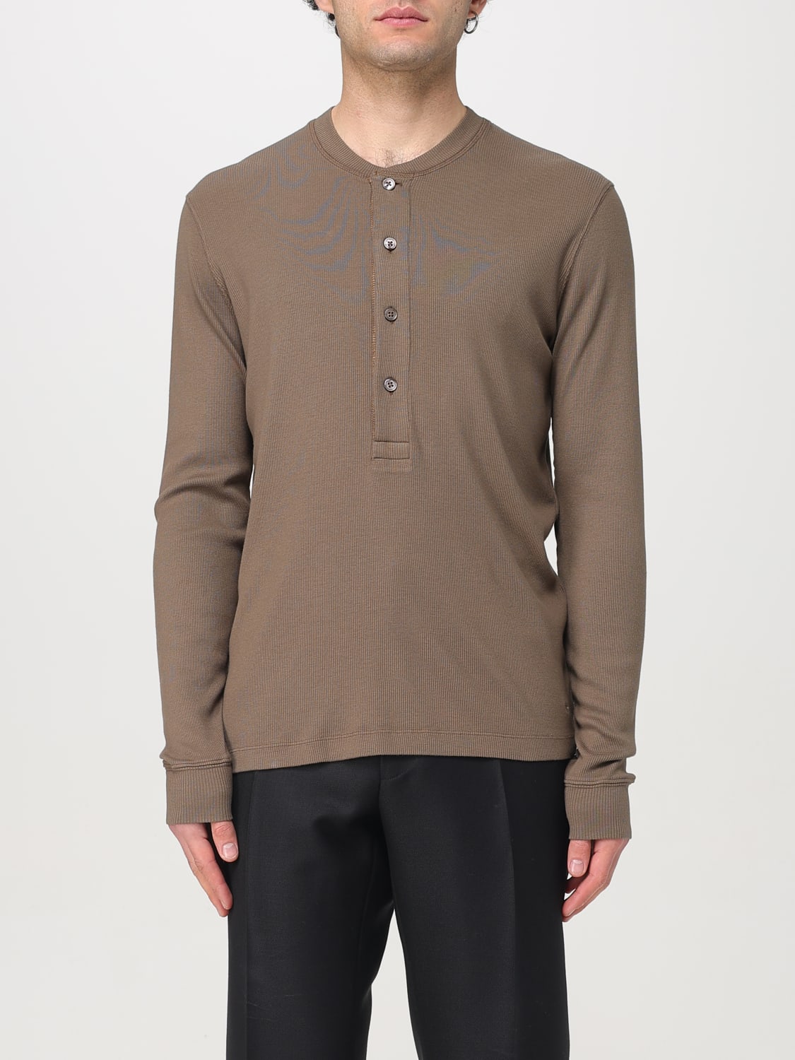 Tシャツ・カットソー TOM FORD Men T-shirt Brown JHL014JMC048S25 FG461 Tom Ford | Cotton Jersey T-Shirt | Regular Fit T-Shirts