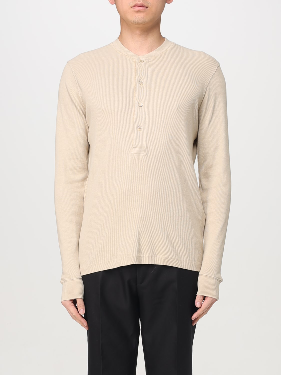 Tシャツ・カットソー TOM FORD Men T-shirt Sand JHL014JMC048S25 JB220 TOM FORD: T-shirt men - Sand | Tom Ford t-shirt