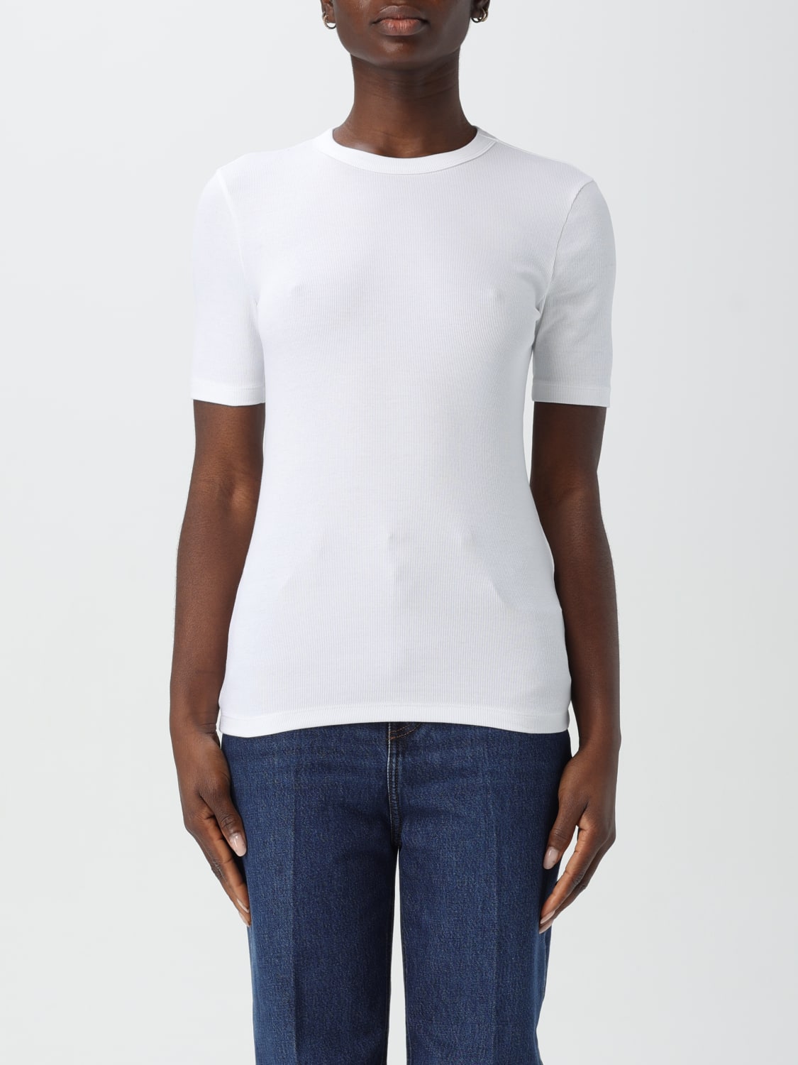 Tシャツ・カットソー TOTEME Woman T-Shirt White 243WRT0411FB0094 047 TOTEME: T-shirt woman - White | Toteme t-shirt