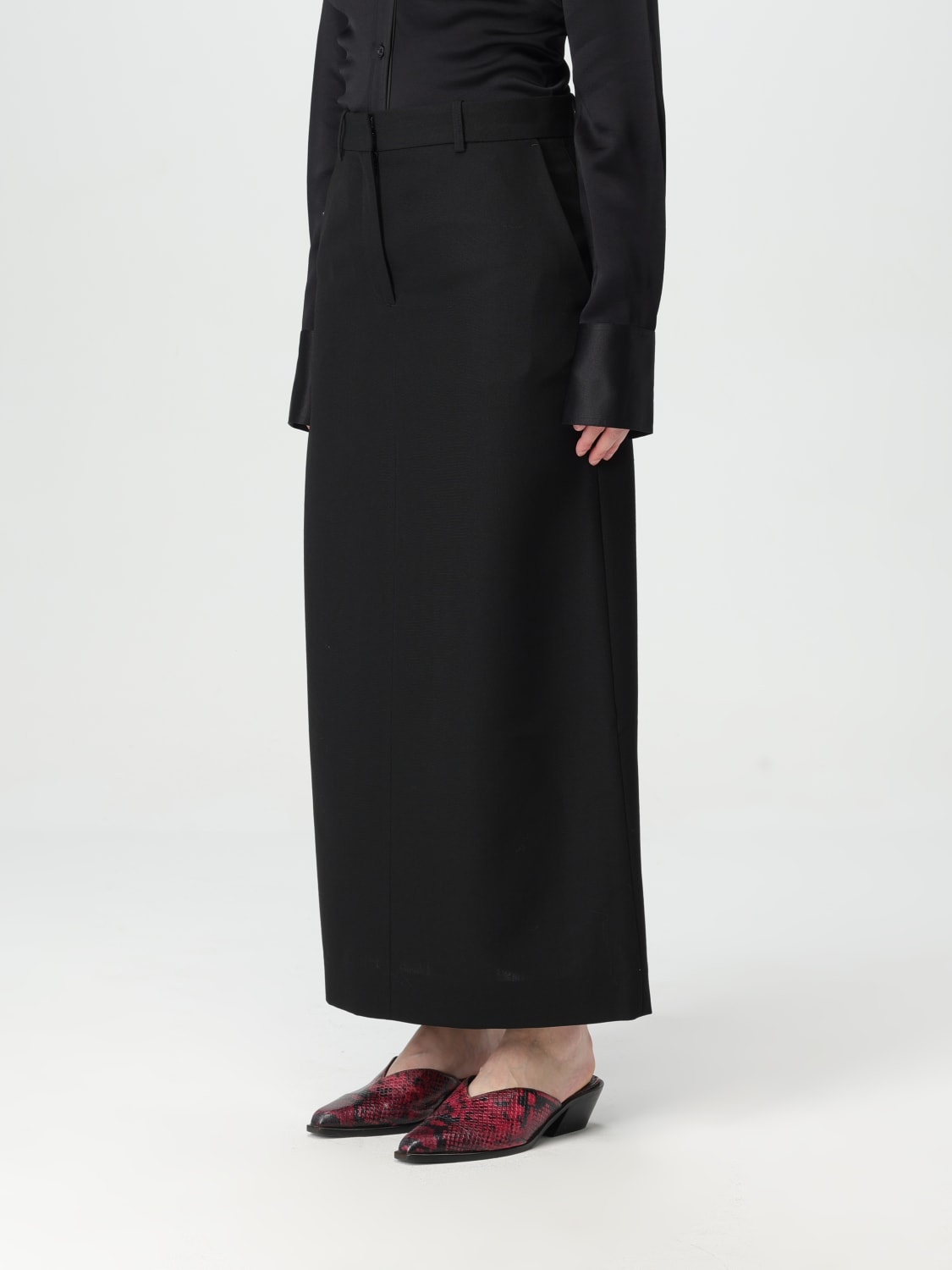 スカート TOTEME Woman Skirt Black 251WRB4288FB0026 001 TOTEME: Skirt woman - Black | Toteme skirt 251WRB4288FB0026