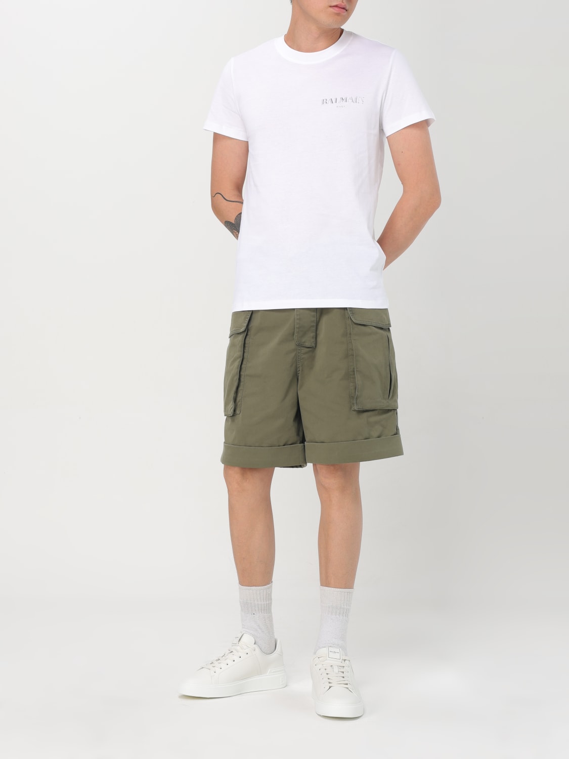 BALMAIN: T-shirt men - White | Balmain t-shirt EH1EF000GD84