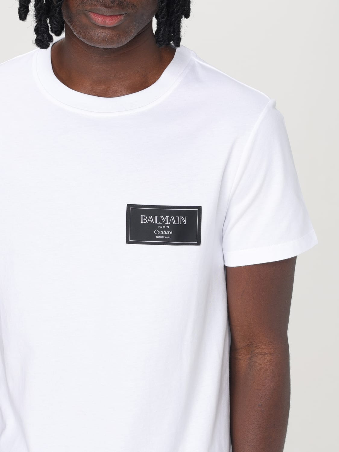 Tシャツ・カットソー BALMAIN Men T Shirts EH1EF000BC91 0FA White Balmain Couture Label T-Shirt (White) – CNCPTS