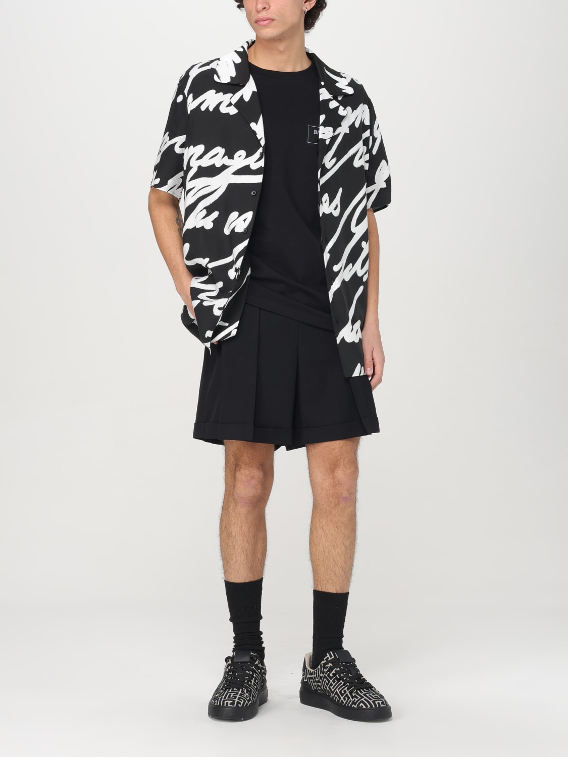 BALMAIN: T-shirt men - Black | Balmain t-shirt EH1EF000BC91