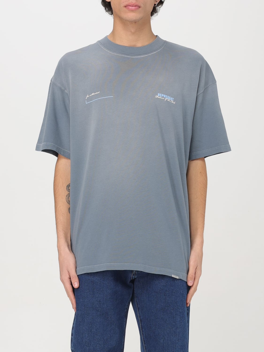 Tシャツ・カットソー REPRESENT Men T-shirt Grey OCM41119 158 Grey T-Shirts | REPRESENT
