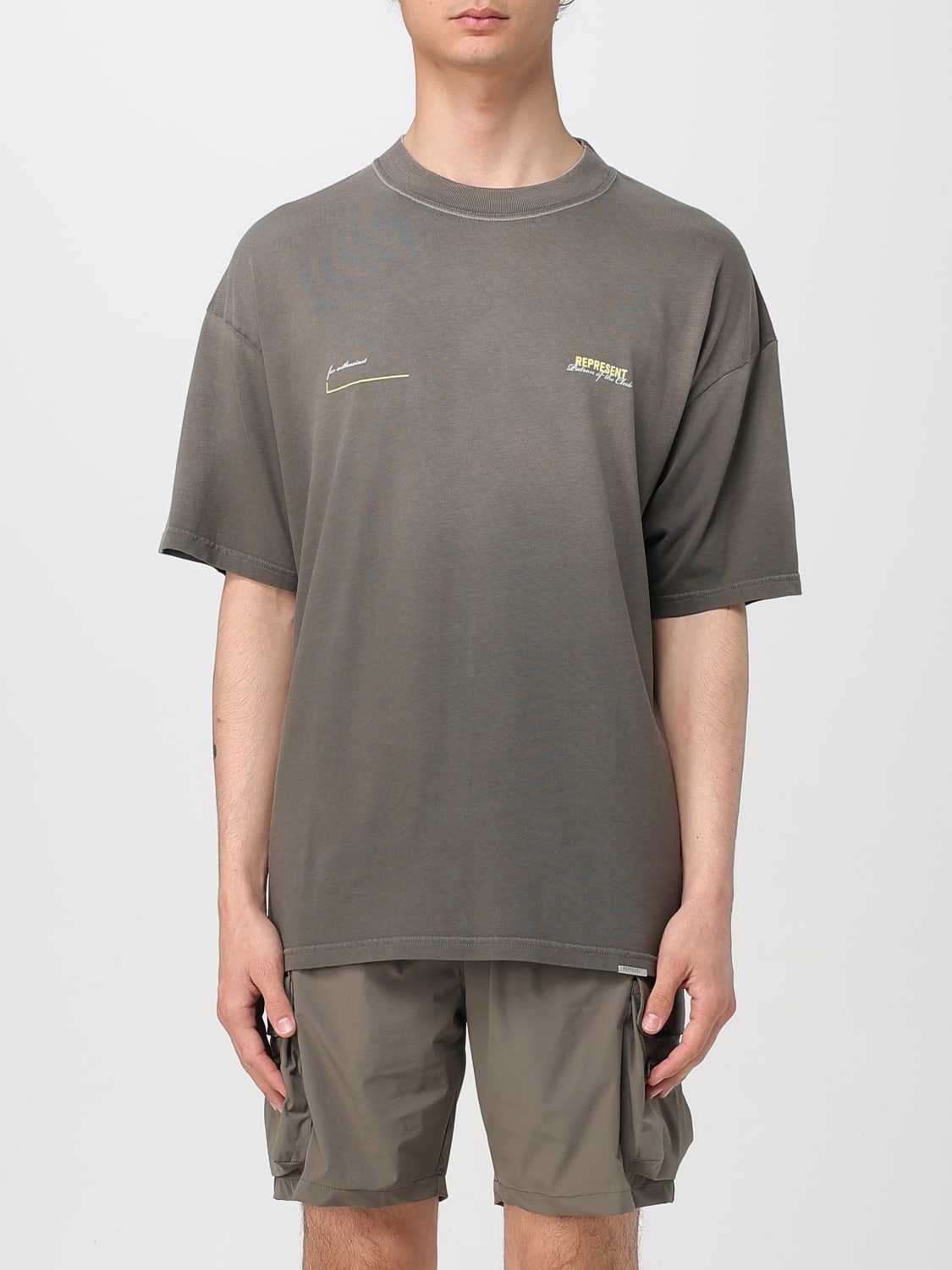 REPRESENT T-SHIRT: T-shirt men Represent, Charcoal - Img 1