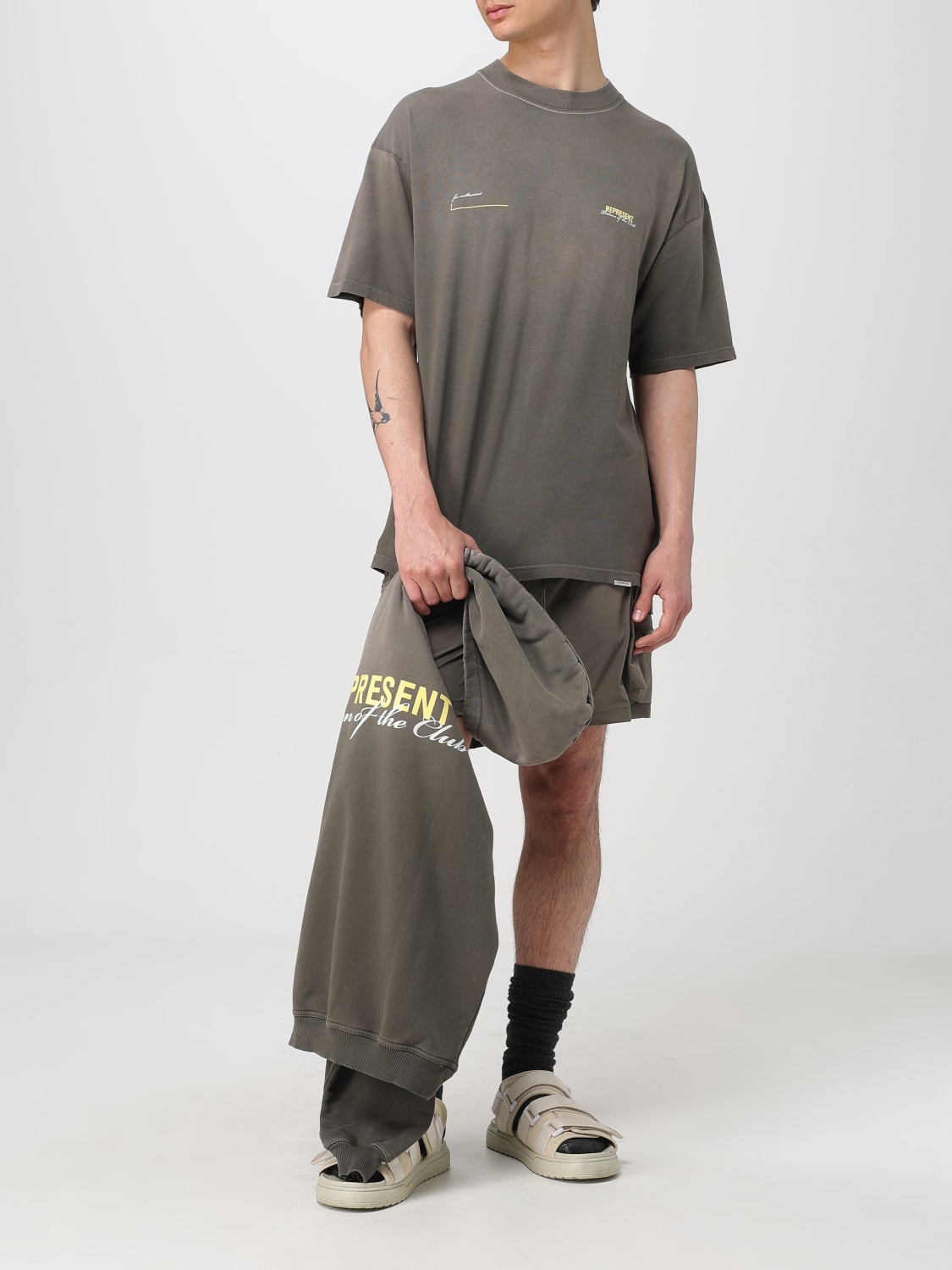 REPRESENT T-SHIRT: T-shirt men Represent, Charcoal - Img 2