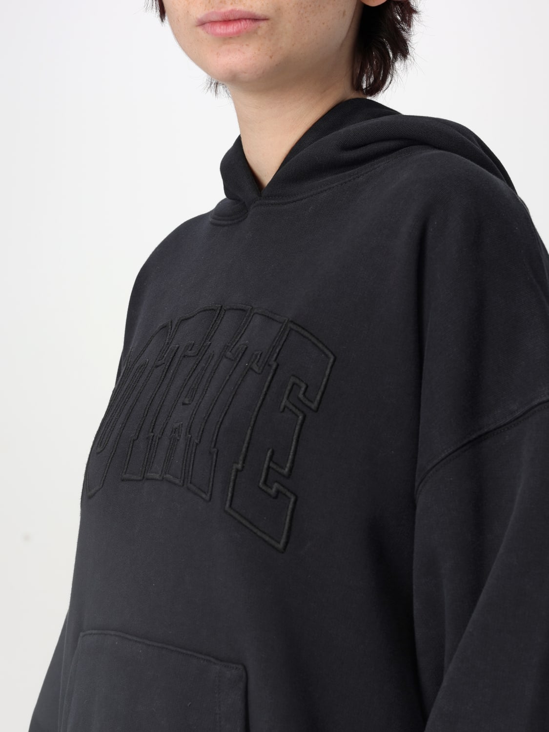 ジャケット ROTATE BY BIRGERCHRISTENSEN Women Hoodies 7002981001000 Blac ROTATE hooded sweatshirt with Black ROTATE Birger Christensen