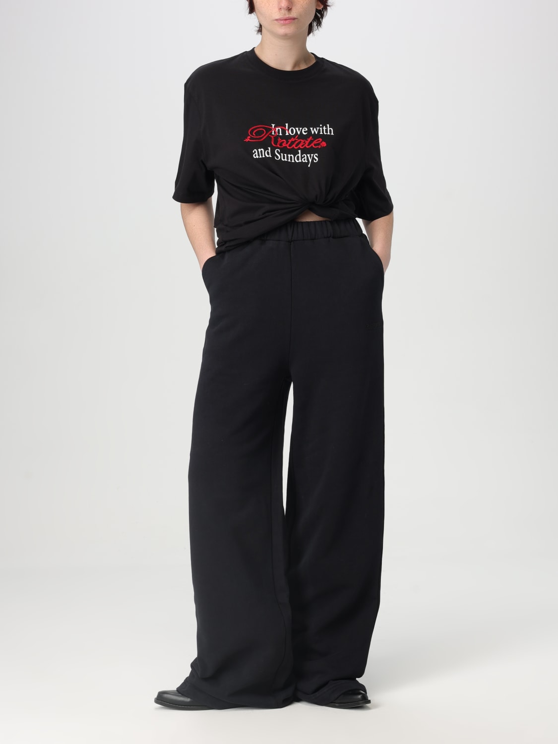 パンツ ROTATE Woman Pants Black 113592 100 ROTATE: Pants woman - Black | Rotate pants 113450 online at
