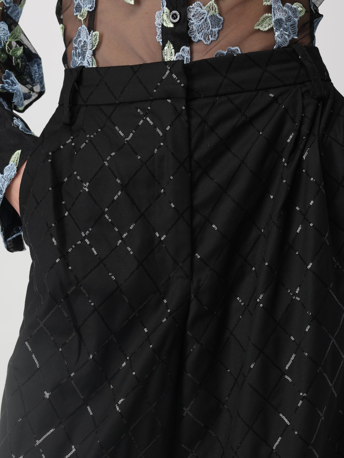 パンツ ROTATE Woman Pants Black 113326 100 ROTATE: Pants woman - Black | Rotate pants 113326 online at