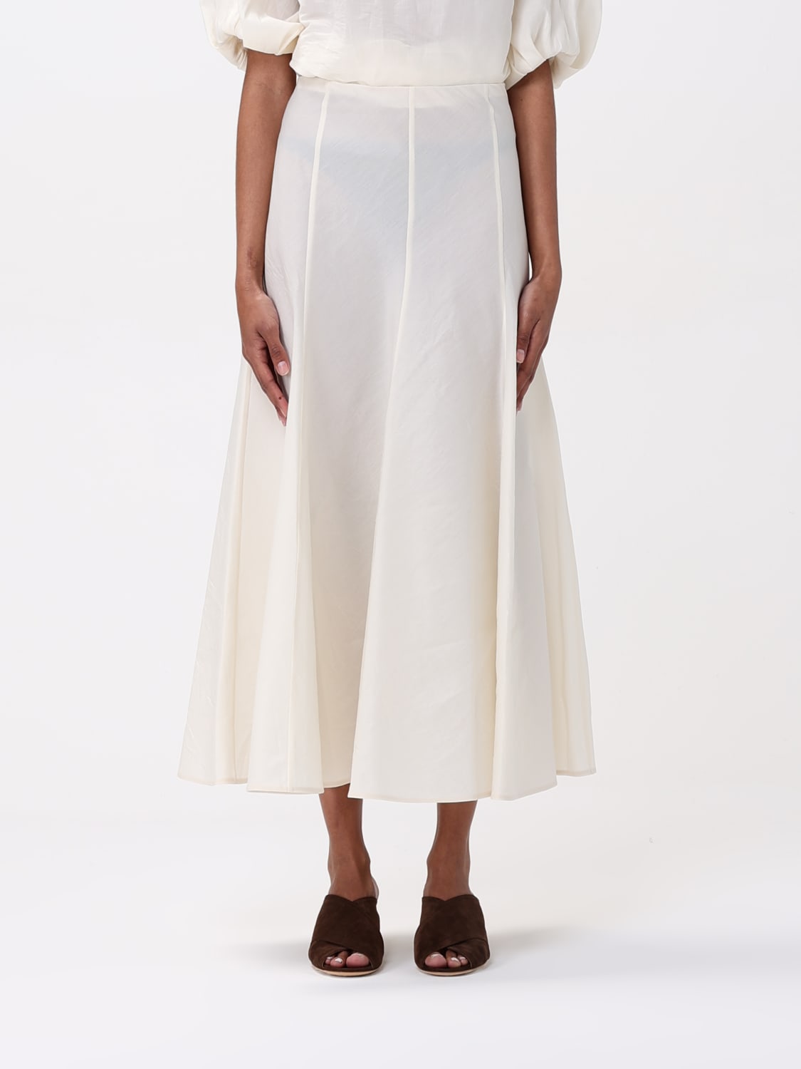 スカート KHAITE Woman Skirt White 4142385 121 KHAITE: Skirt woman - White | Khaite skirt 4142385 online at