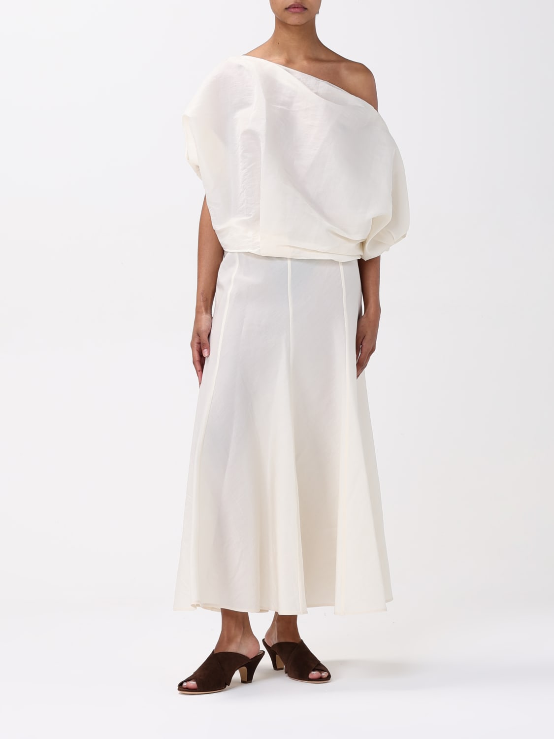 スカート KHAITE Woman Skirt White 4142385 121 KHAITE: Skirt woman - White | Khaite skirt 4142385 online at