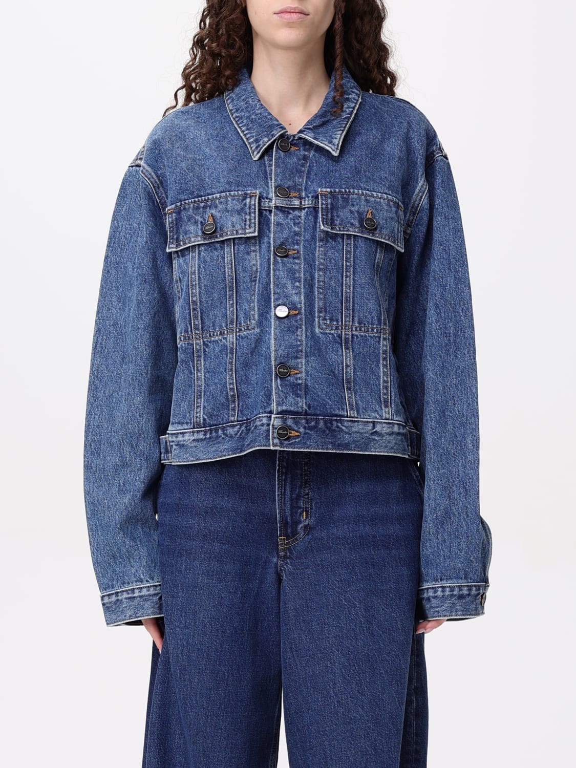 ジャケット KHAITE Woman Jacket Denim 1160908009 009 Blue denim Saunder jacket Khaite - women - KHAITE