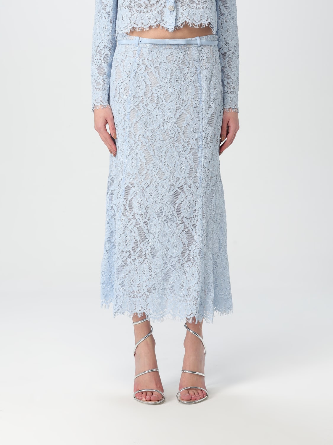 スカート SELF PORTRAIT Women Mid Skirts RS25053MSKBL BLUE SELF-PORTRAIT: Skirt woman - Blue | Self-Portrait skirt