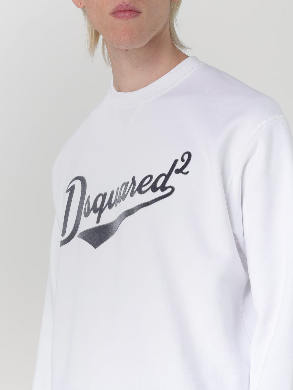 DSQUARED2 SWEATSHIRT: Sweatshirt men Dsquared2, White - Img 4