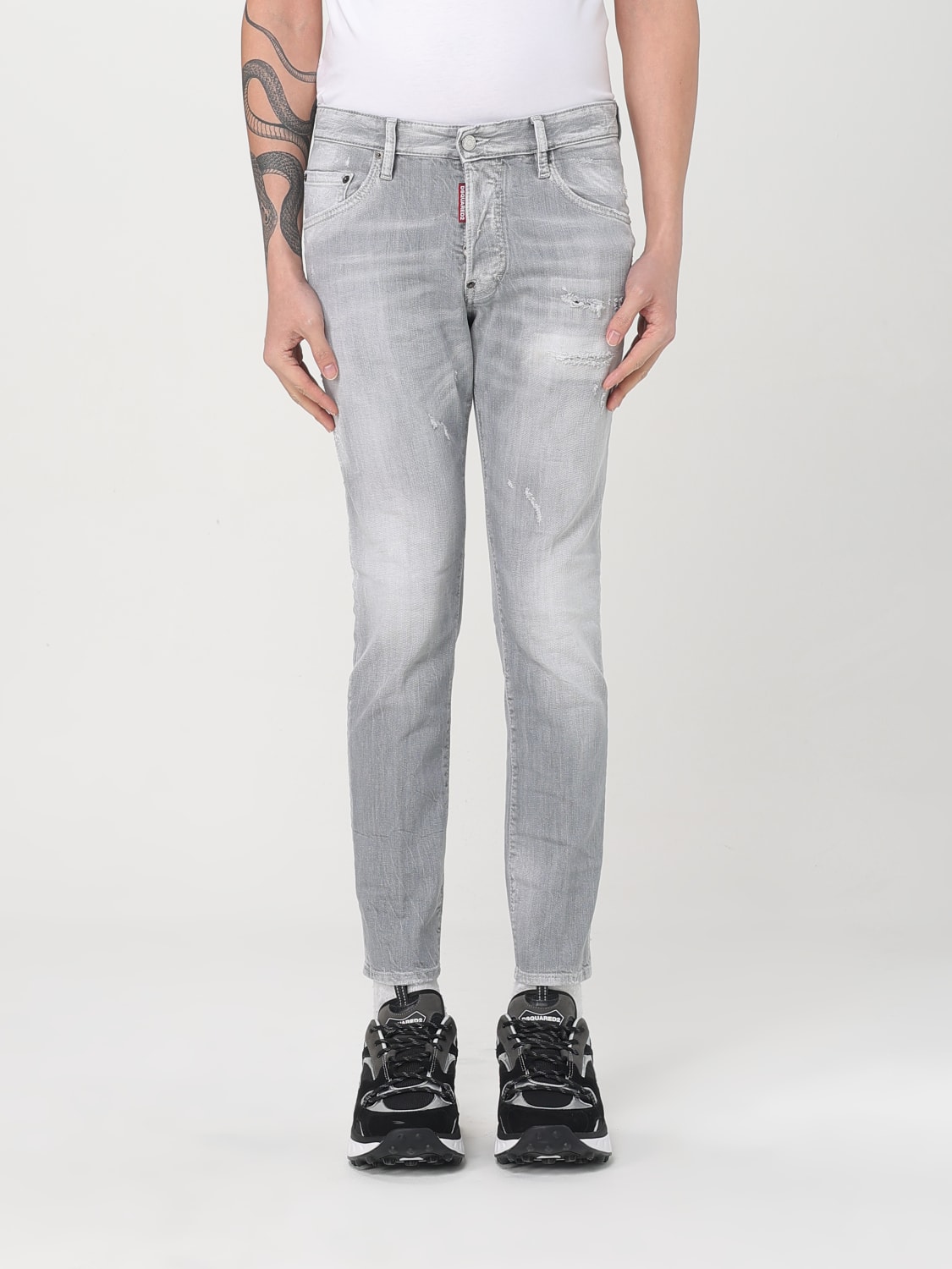 DSQUARED2 JEANS: Jeans homme Dsquared2, Gris - Img 1