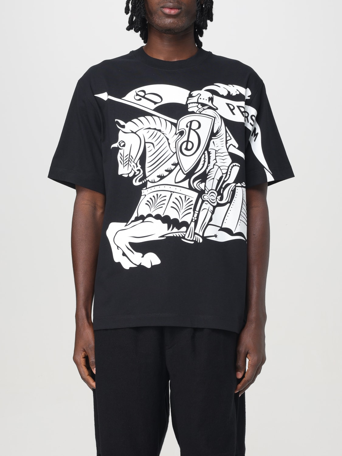 Tシャツ・カットソー BURBERRY Men T Shirts 8095058151696 BLACK BURBERRY Men T Shirts 8095058151696 BLACK (Burberry/Tシャツ