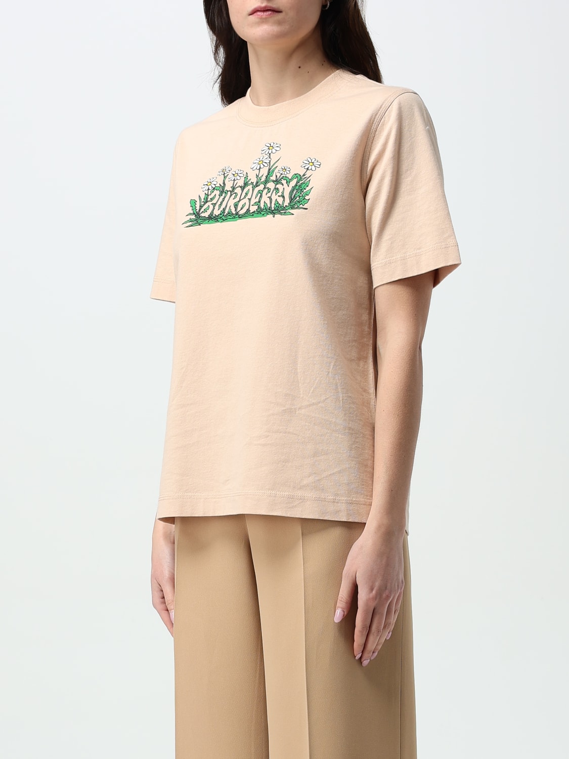 Tシャツ・カットソー BURBERRY Woman T-Shirt Beige 8102402 BURBERRY: T-shirt woman - Beige | Burberry t-shirt 8102402