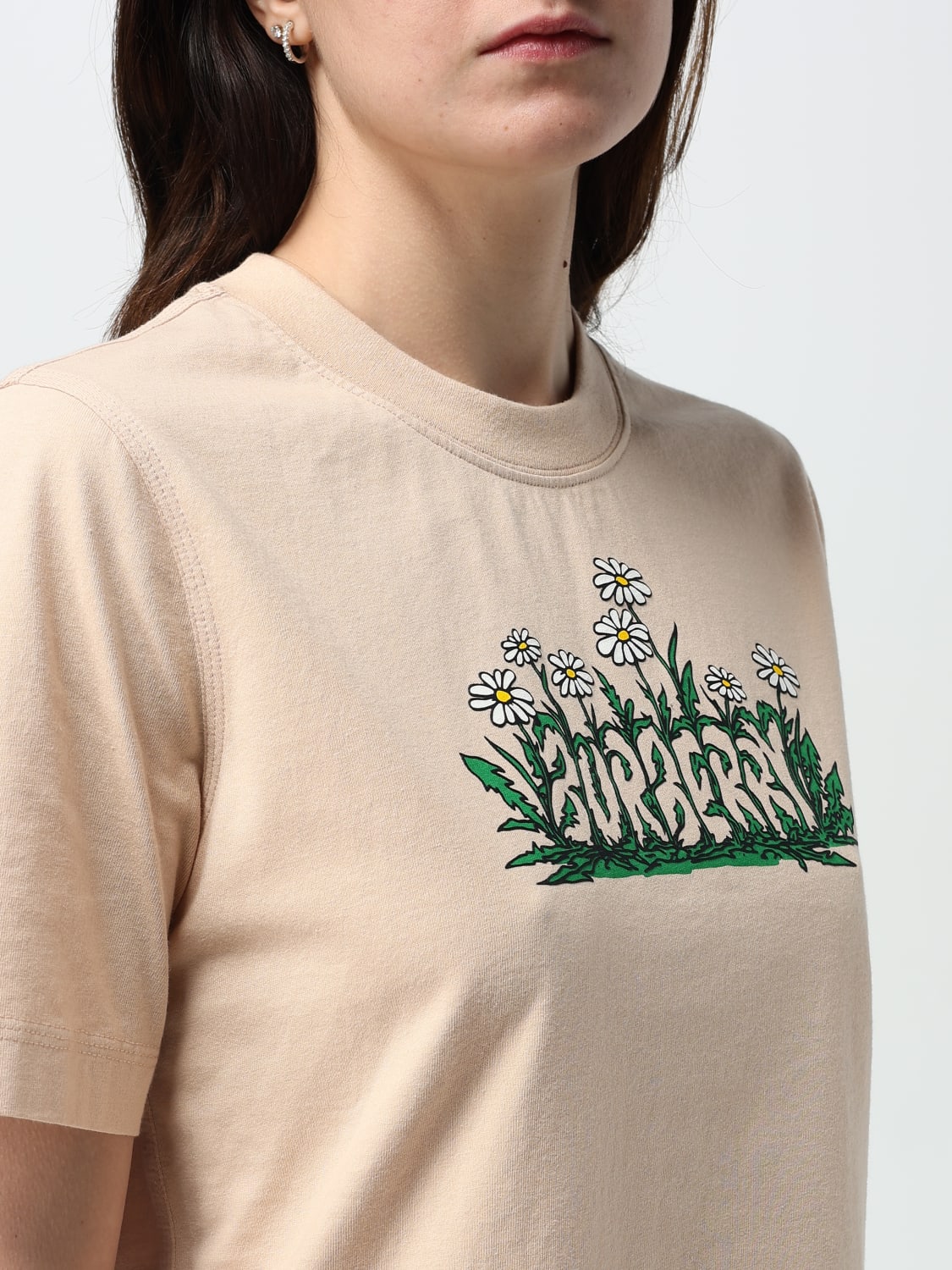 Tシャツ・カットソー BURBERRY Women Tunic Tops 8096230WHITE Burberry crystal-embellished Cotton T-shirt | White
