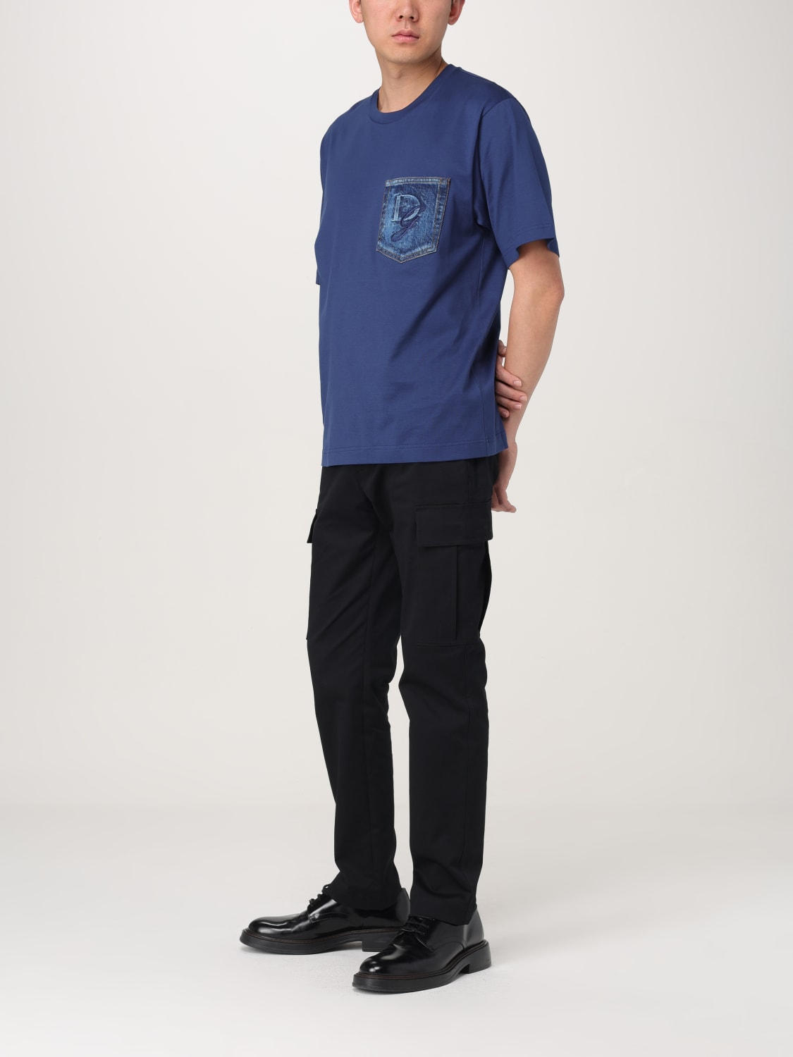 Tシャツ・カットソー DOLCE & GABBANA Men T-shirt Petroleum Blue G8PN9ZG7O4J B1823 DOLCE & GABBANA: T-shirt men - Petroleum Blue | Dolce