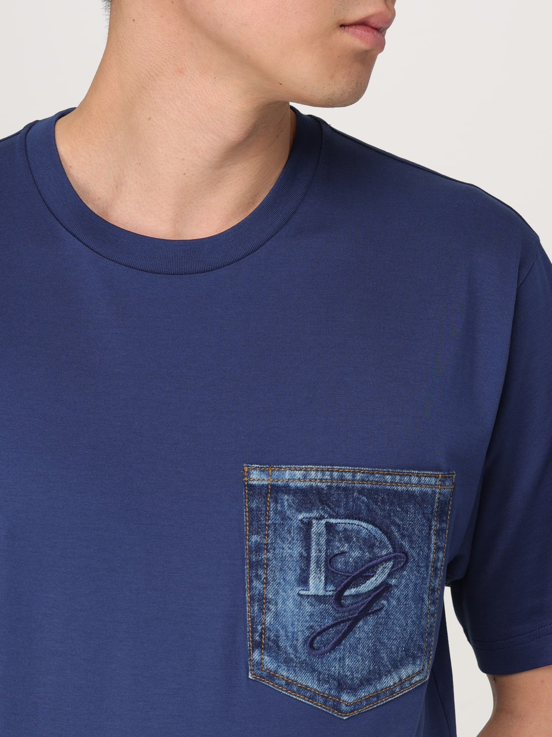 Tシャツ・カットソー DOLCE & GABBANA Men T-shirt Petroleum Blue G8PN9ZG7O4J B1823 DOLCE & GABBANA: T-shirt men - Petroleum Blue | Dolce