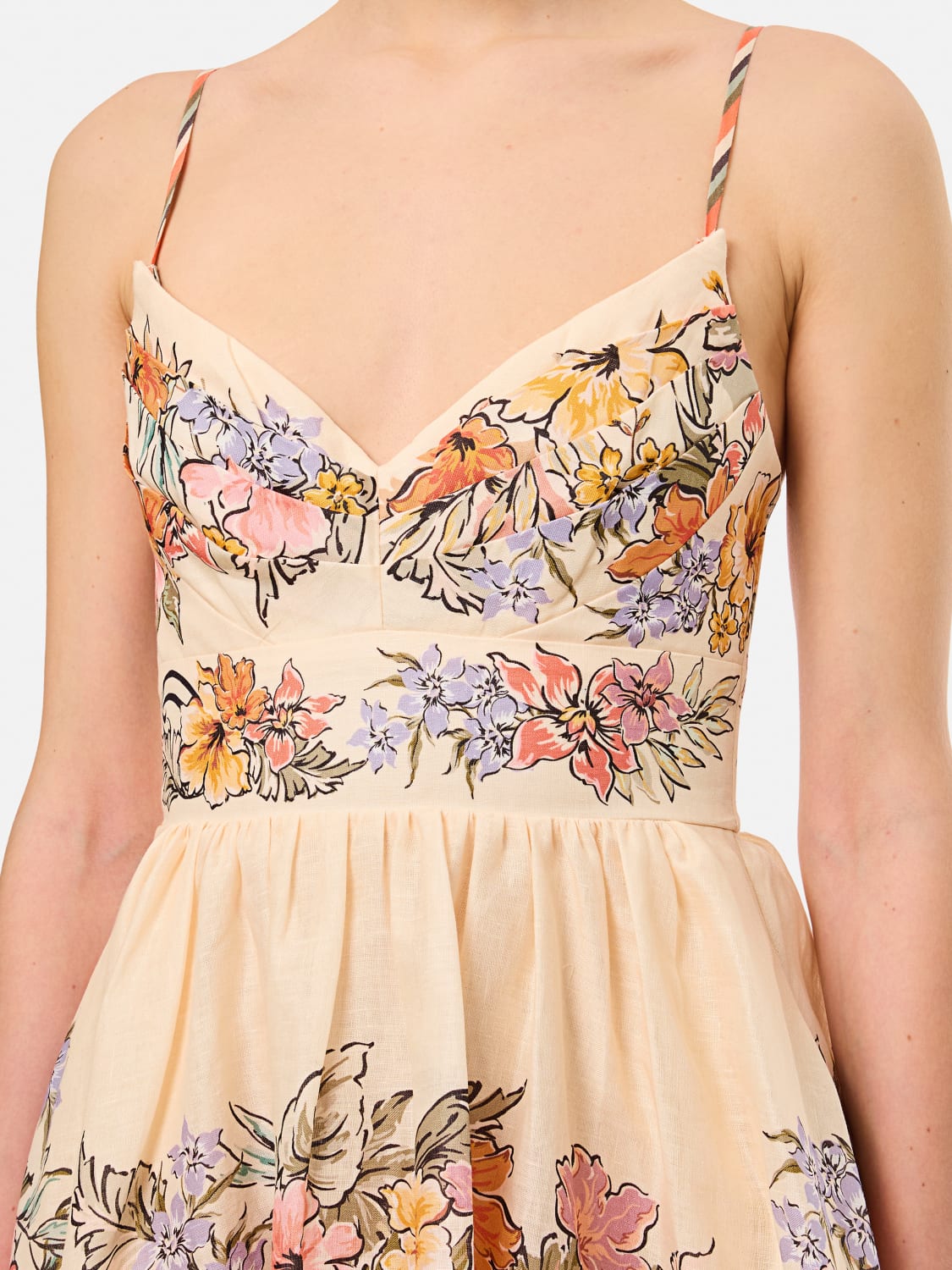 ワンピース ZIMMERMANN Woman Dress Multicolor Zimmermann Multicolor Floral Printed Paneled Maxi Dress M
