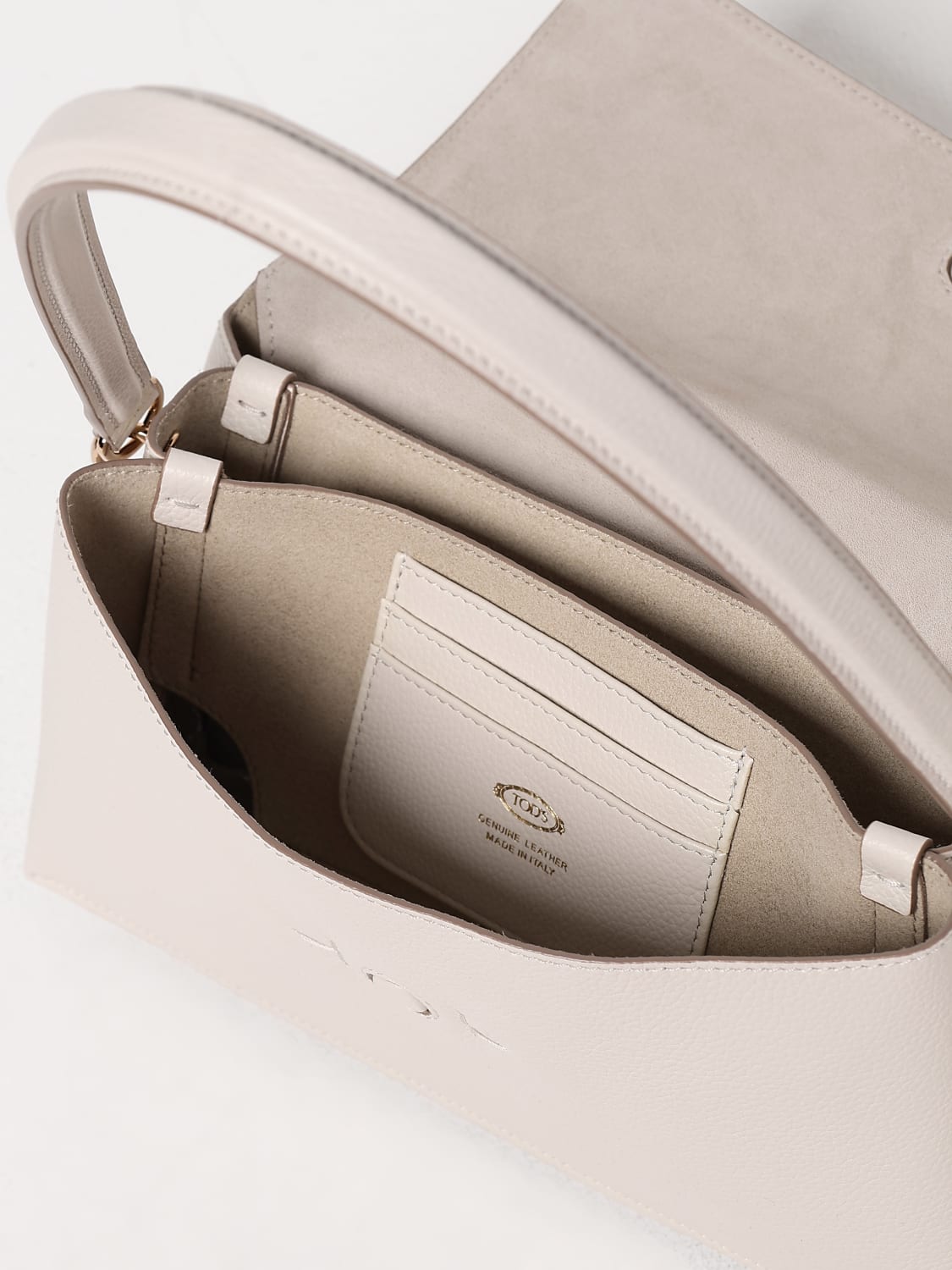 ショルダーバッグ・ポシェット TOD'S Woman Shoulder bag White XBWTSEC0100U1Z ZZBU Woman WHITE T Timeless Flap Bag in Leather Mini
