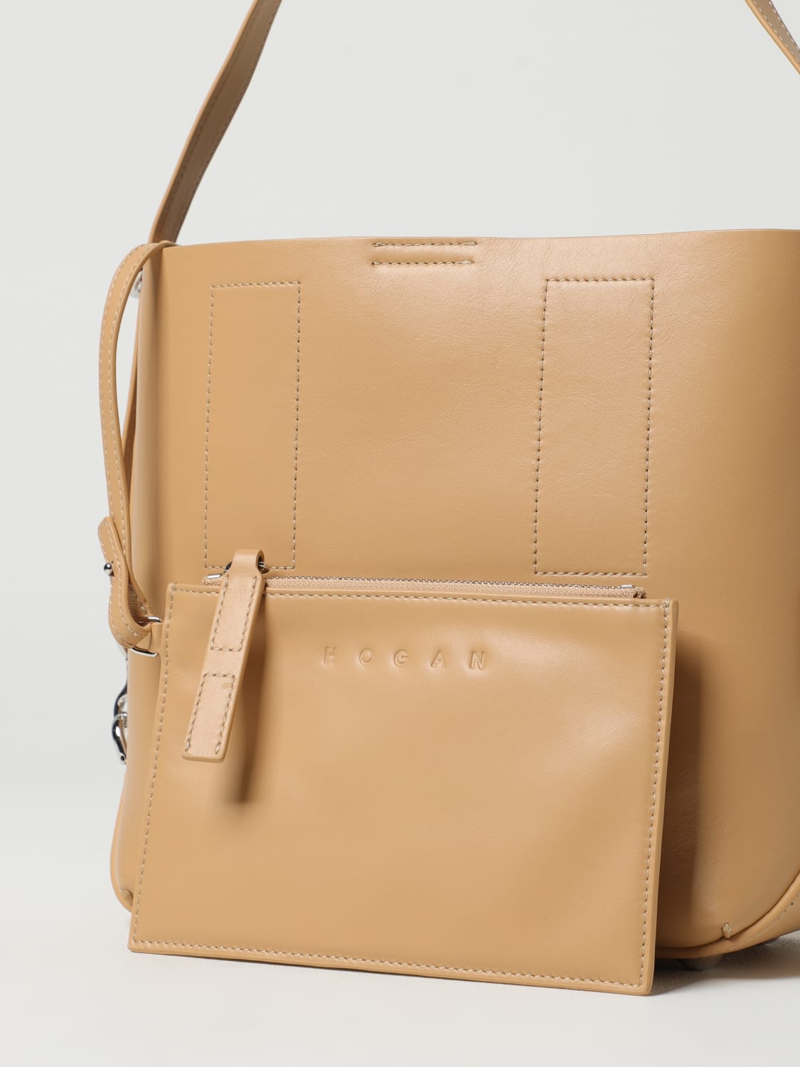 HOGAN SCHULTERTASCHE: Umhängetasche damen Hogan, Beige - Img 3