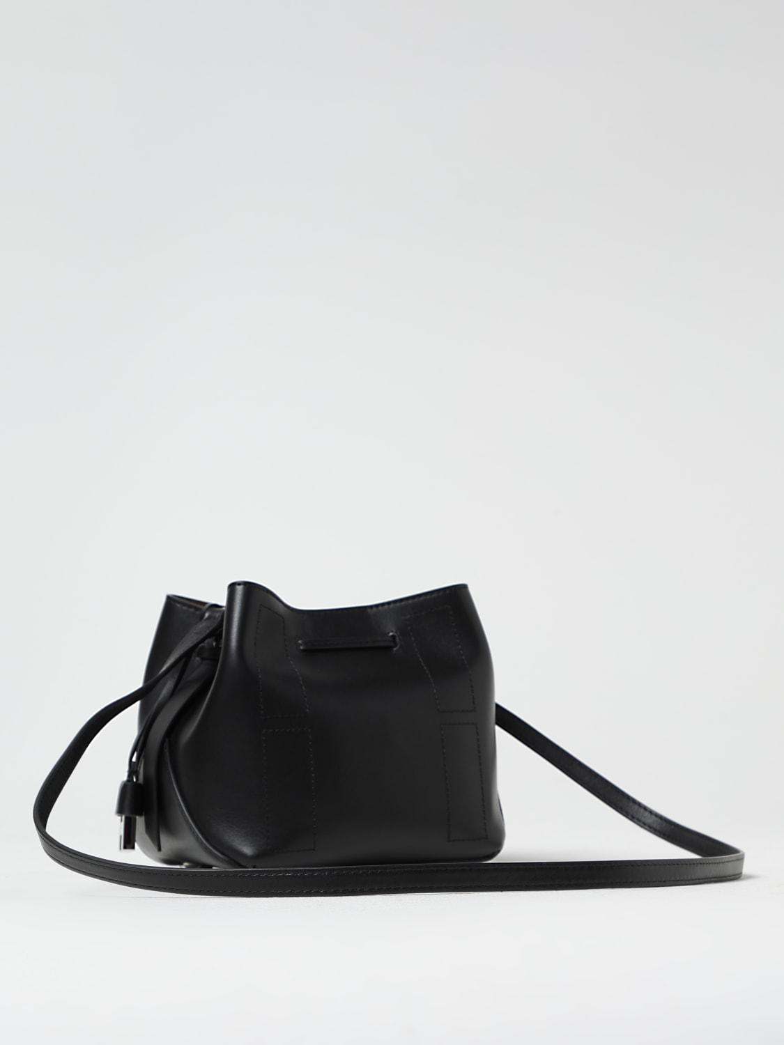 HOGAN BORSA MINI: Borsa a secchiello Hocket Hogan in pelle , Nero - Img 2