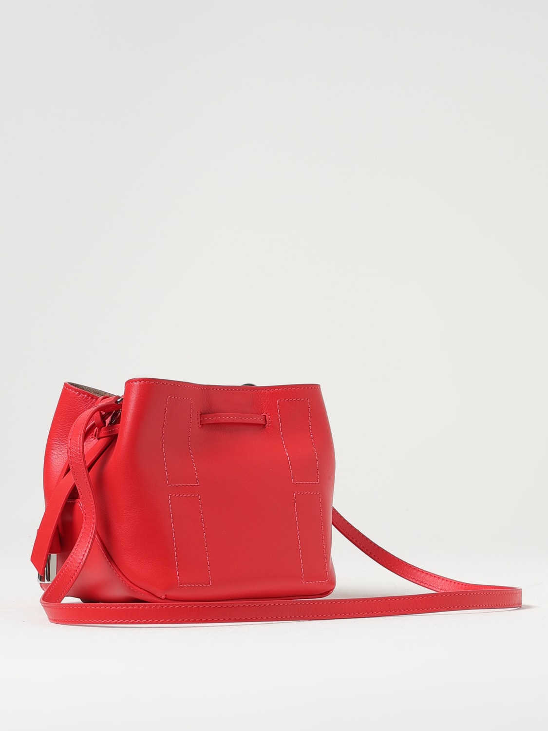 HOGAN BORSA MINI: Borsa a secchiello Hocket Hogan in pelle , Rosso - Img 2