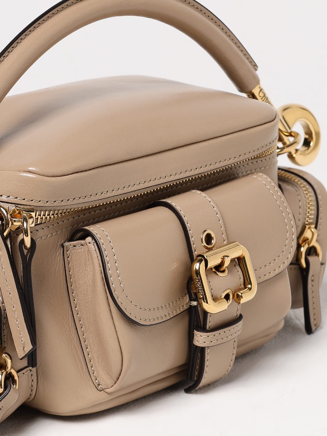 CHLOÉ HANDBAG: Chloé polished leather handbag, Brown - Img 4