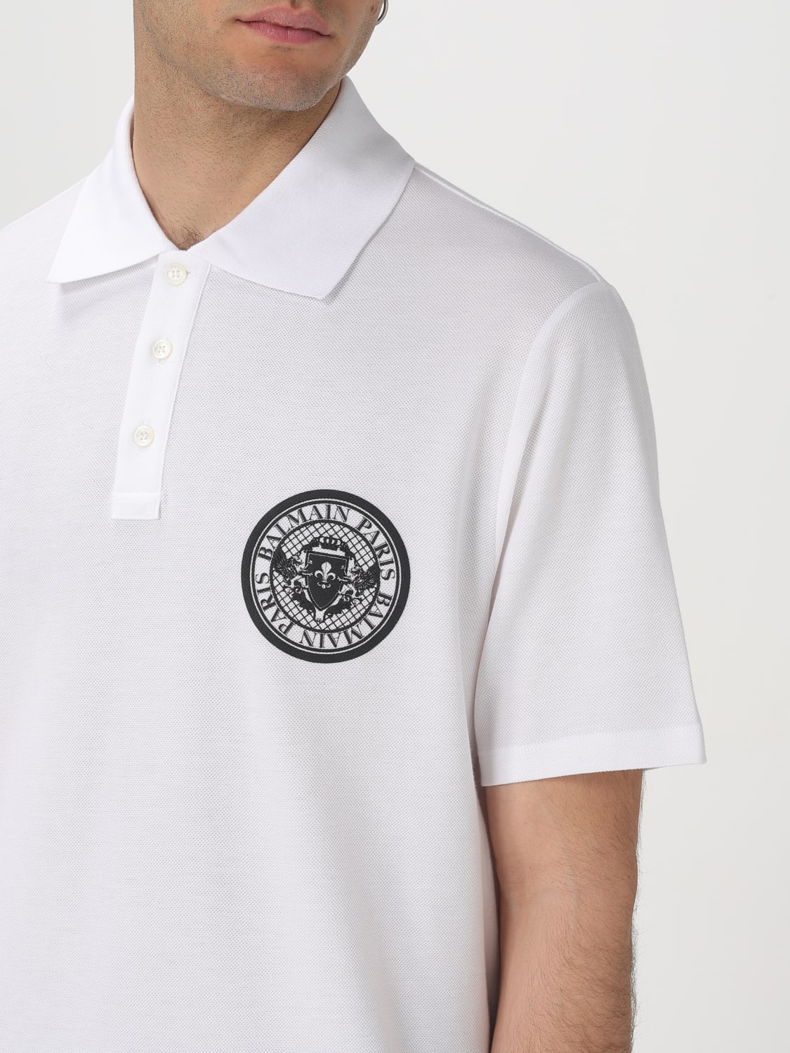 BALMAIN POLO SHIRT: T-shirt men Balmain, White - Img 5
