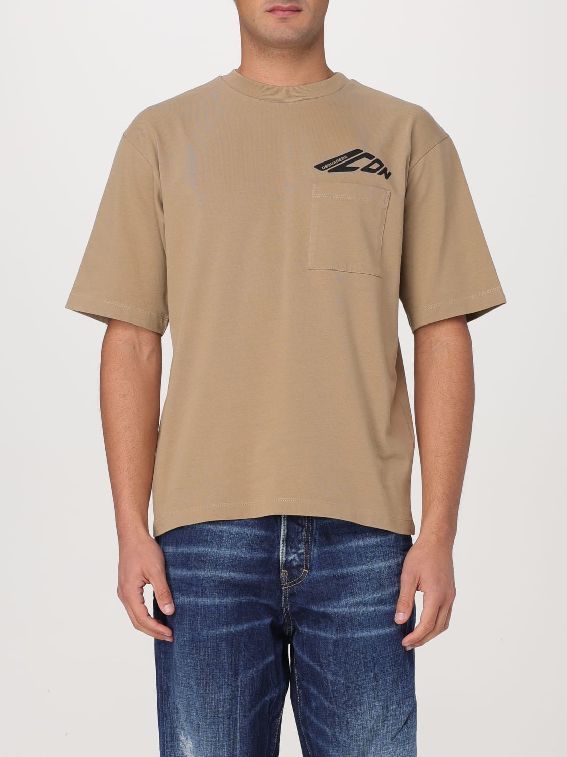 DSQUARED2 T-SHIRT: T-shirt men Dsquared2, Beige - Img 1