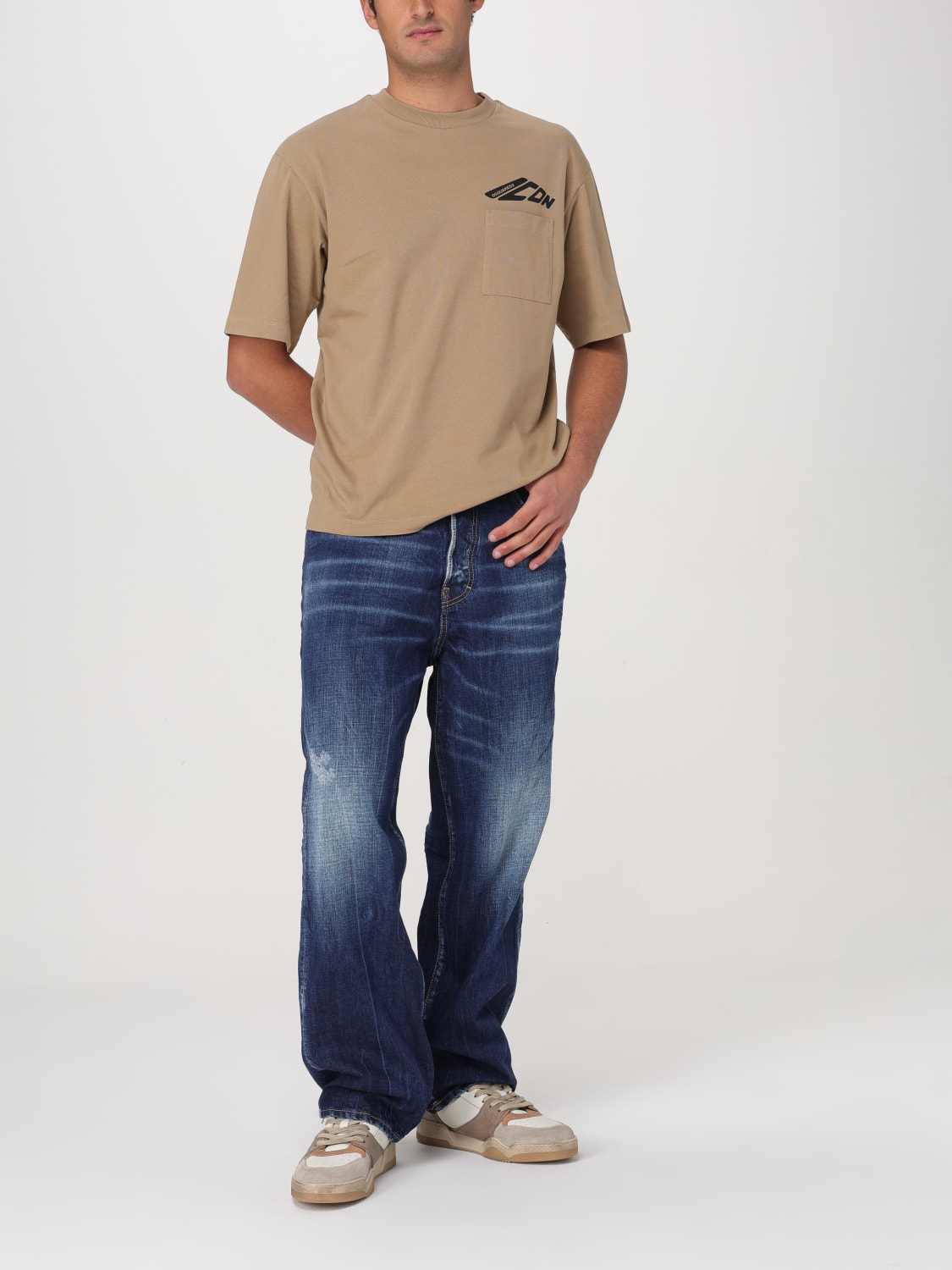 DSQUARED2 T-SHIRT: T-shirt men Dsquared2, Beige - Img 2